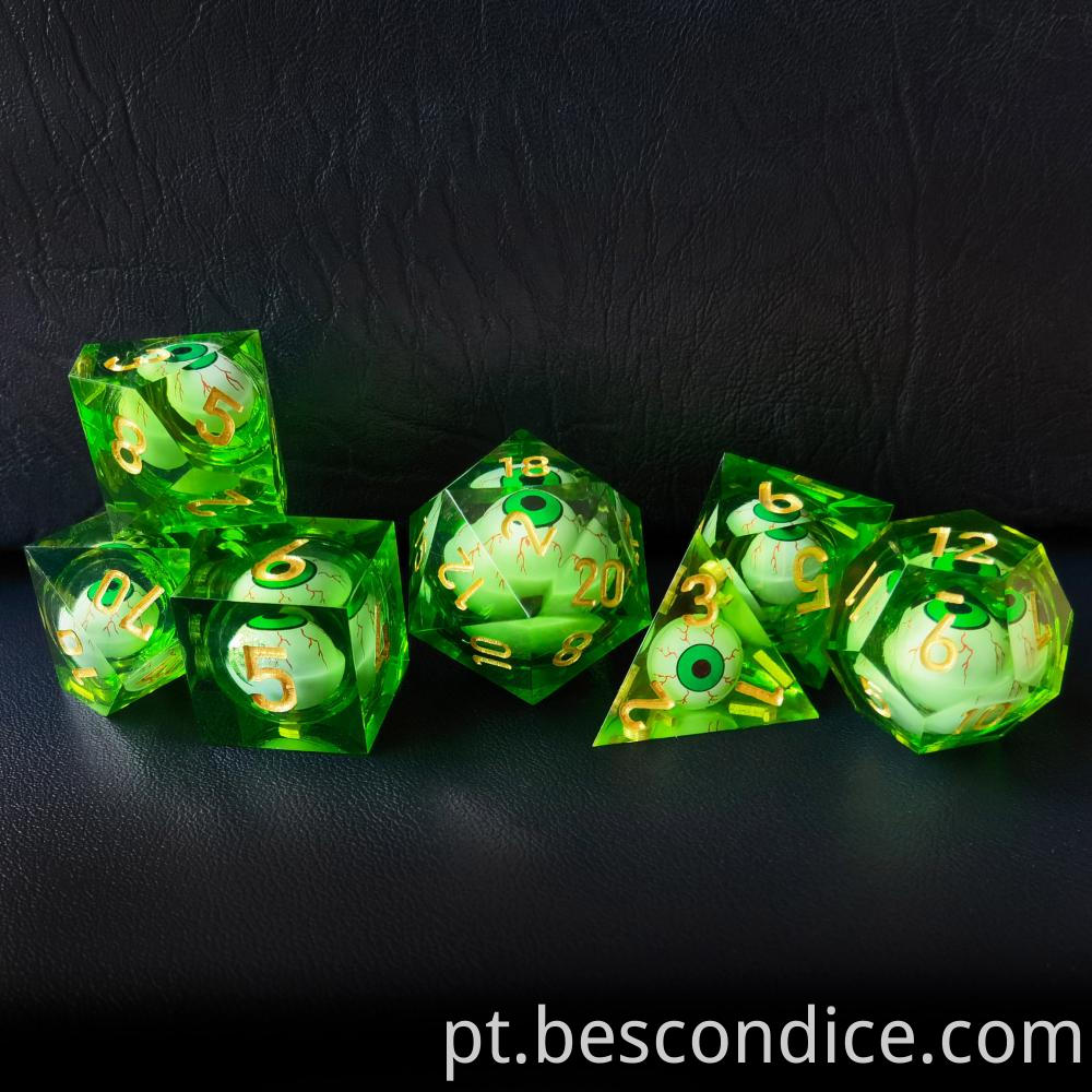 Rolling Eye Liquid Core 7 Pc Dice Set 2